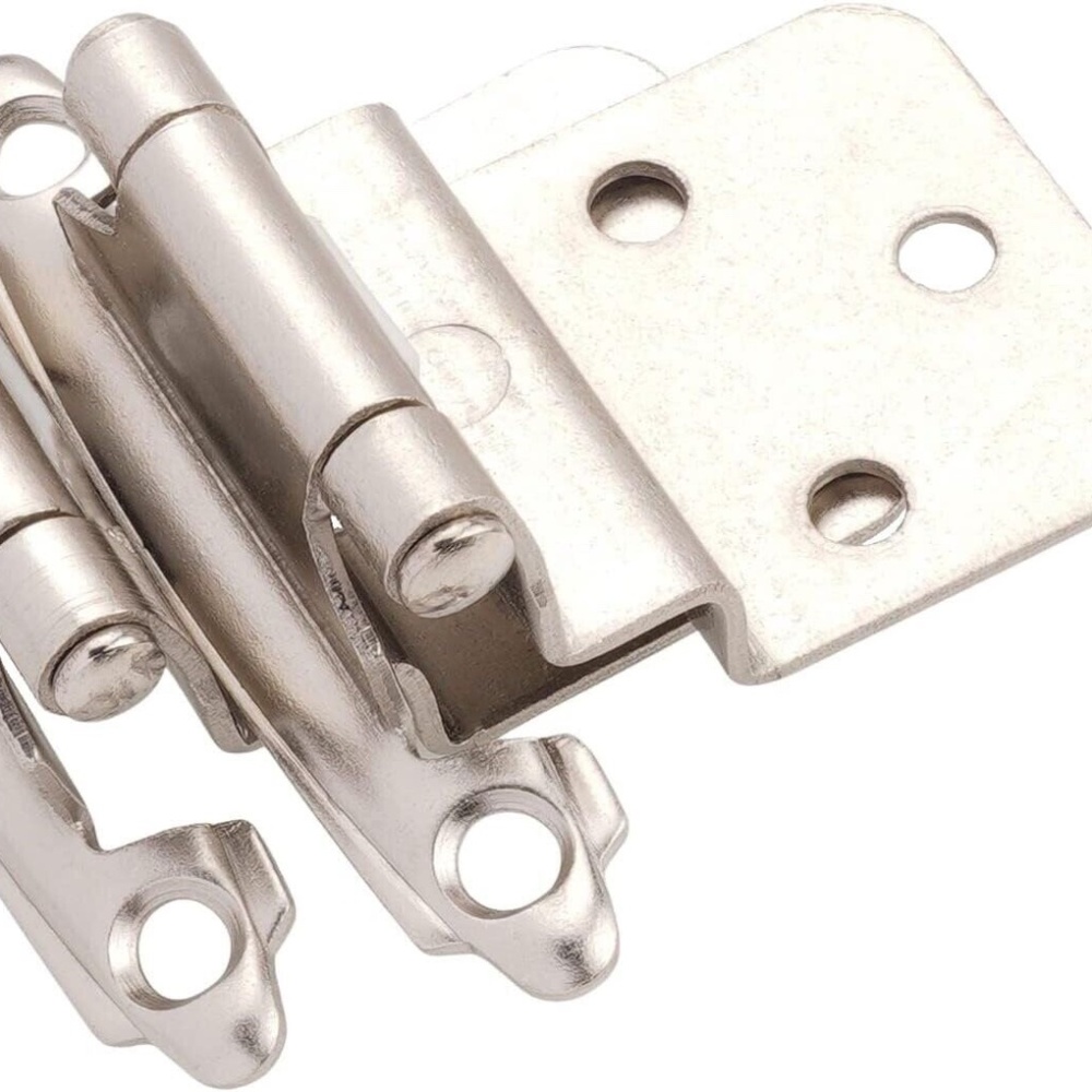 DecoBasics 3/8" Inset Cabinet Hinges Brushed Nickel (8 pairs)